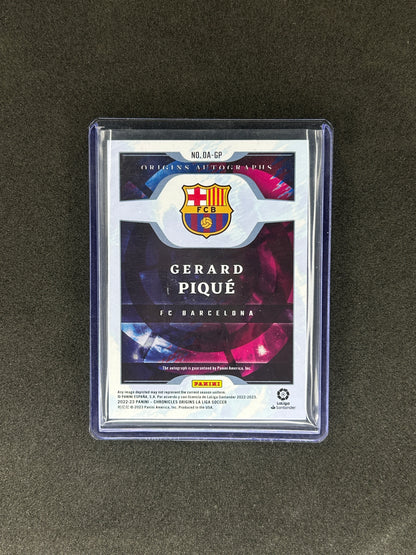 GERARD PIQUE - 2022-23 PANINI CHRONICLES ORIGINS LA LIGA #DA-GP /139 AUTO