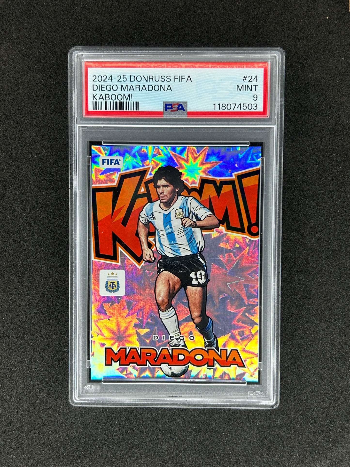 DIEGO MARADONA - 2024-25 PANINI DONRUSS KABOOM! #24  PSA 9