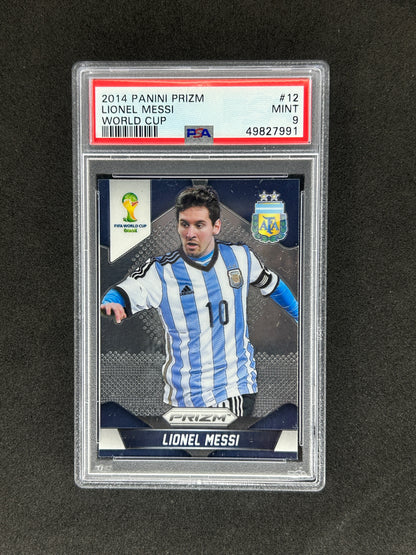 LIONEL MESSI - 2014 PANINI PRIZM WORLD CUP #12 PSA MINT 9