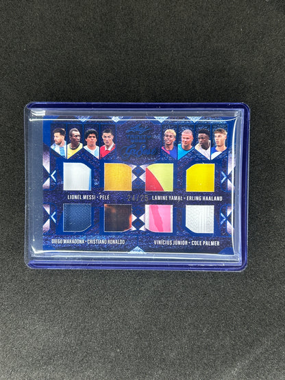LIONEL MESSI/PELE/LAMINE YAMAL/ERLING HAALAND/DIEGO MARADONA/CRISTIANO RONALDO/VINICIUS JR/COLE PALMER - 2025 LEAF TRINITY 2025 THE GR8EST #TG-8 /25 PATCH