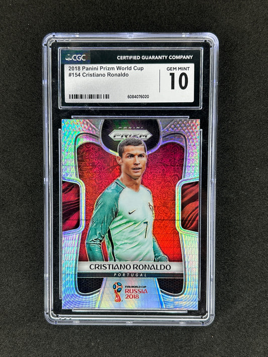 CRISTIANO RONALDO - 2018 PANINI PRIZM WORLD CUP #154 CGC 10