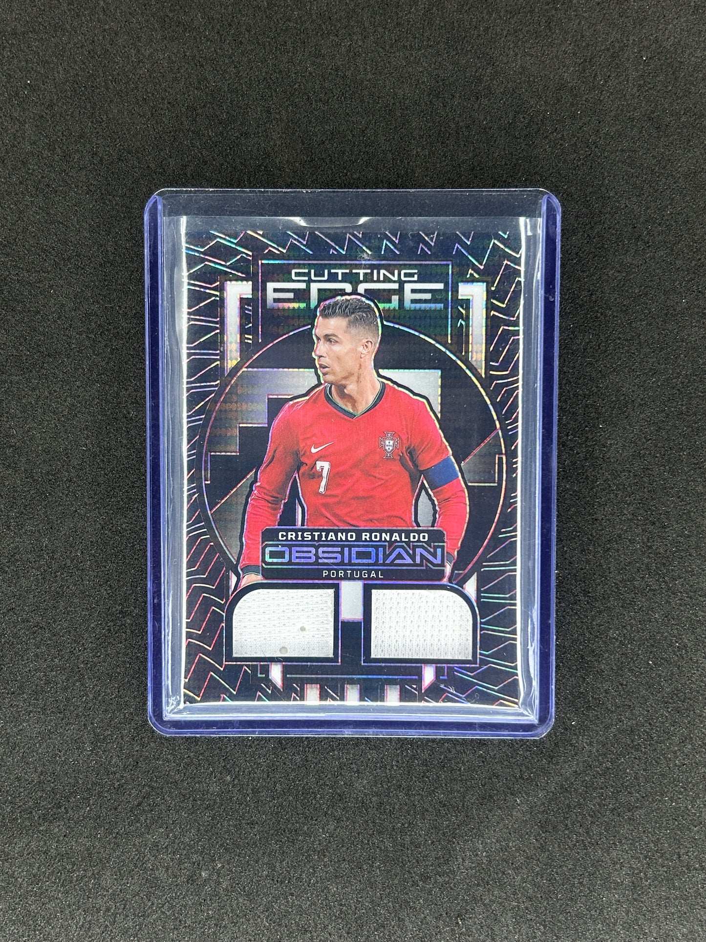 CRISTIANO RONALDO - 2023-24 PANINI OBSIDIAN CUTTING EDGE #CE-CR7 /49 PATCH