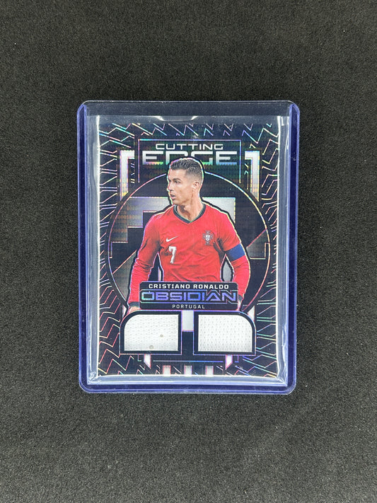 CRISTIANO RONALDO - 2023-24 PANINI OBSIDIAN CUTTING EDGE #CE-CR7 /49 PATCH