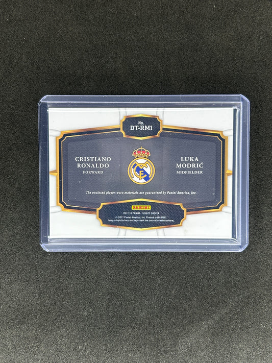 CRISTIANO RONALDO/LUKA MODRIC - 2017-18 PANINI SELECT #DT-RM1 PATCH