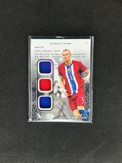 ERLING HAALAND - 2024-25 PANINI NOIR SOCCER #SJ-EH TRIPLE PATCH
