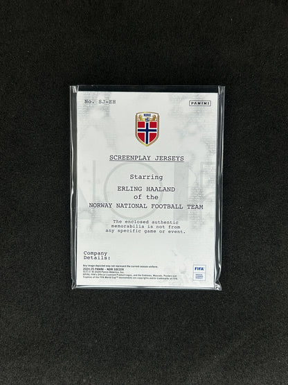 ERLING HAALAND - 2024-25 PANINI NOIR SOCCER #SJ-EH TRIPLE PATCH