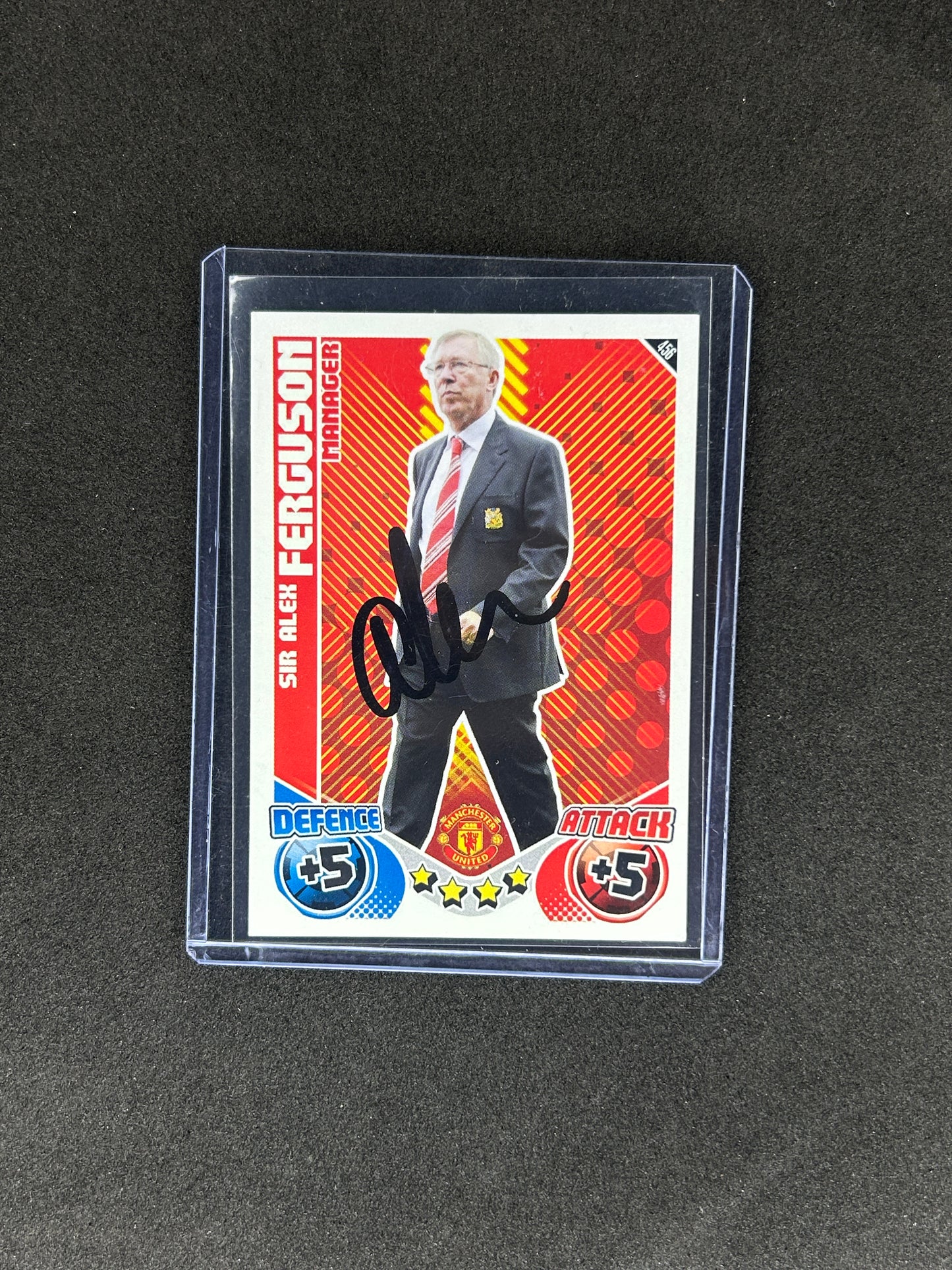ALEX FERGUSON - MATCH ATTAX #456 ONCARD AUTO