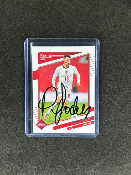 PHIL FODEN - 2021-22 PANINI DONRUSS #53 ONCARD AUTO