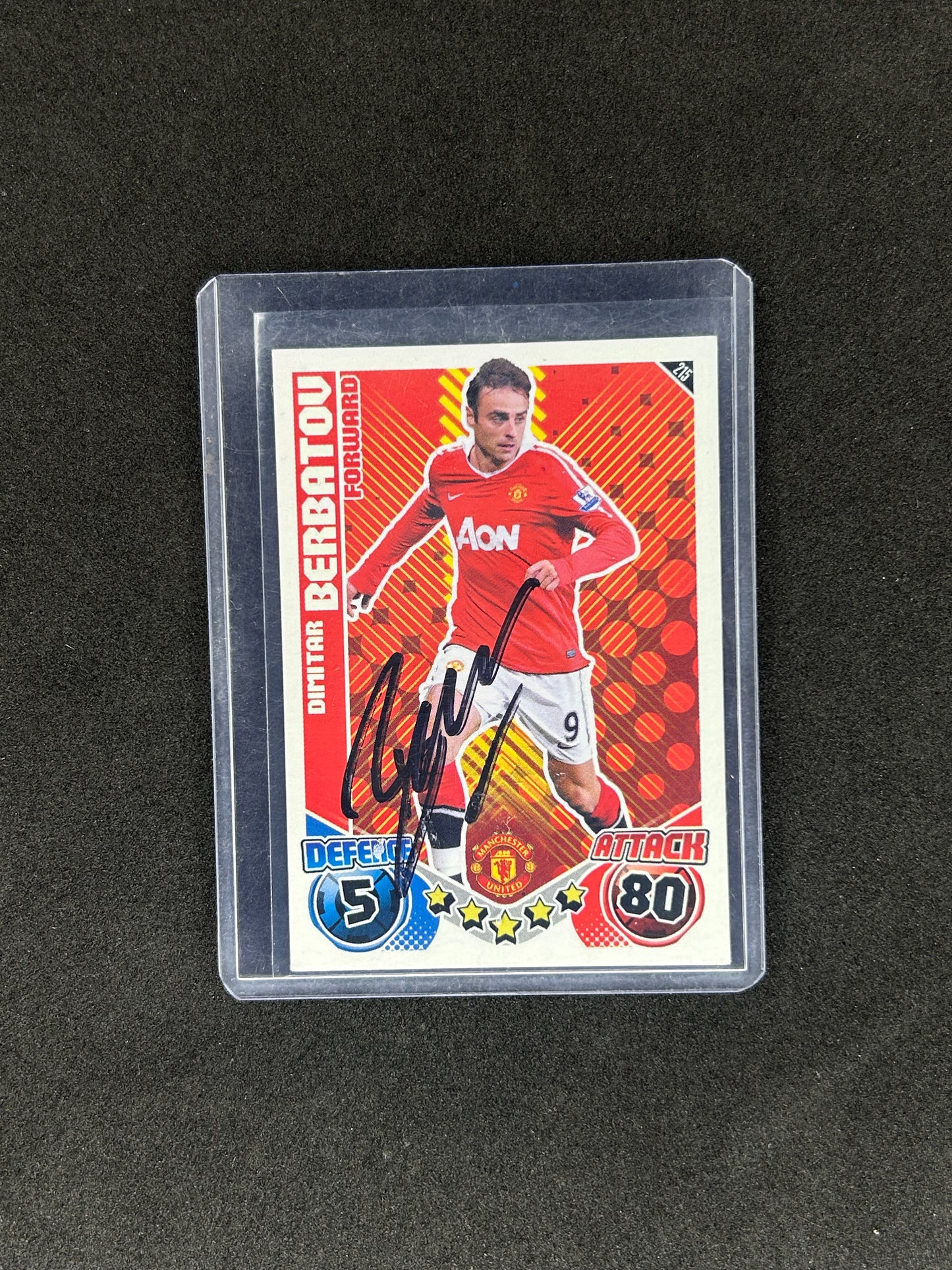 DIMITAR BERBATOV - MATCH ATTAX #215 ONCARD AUTO