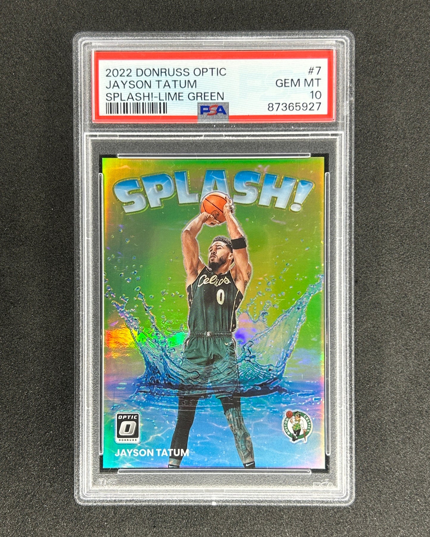 JAYSON TATUM - 2022-23 PANINI SPLASH!-LIME GREEN