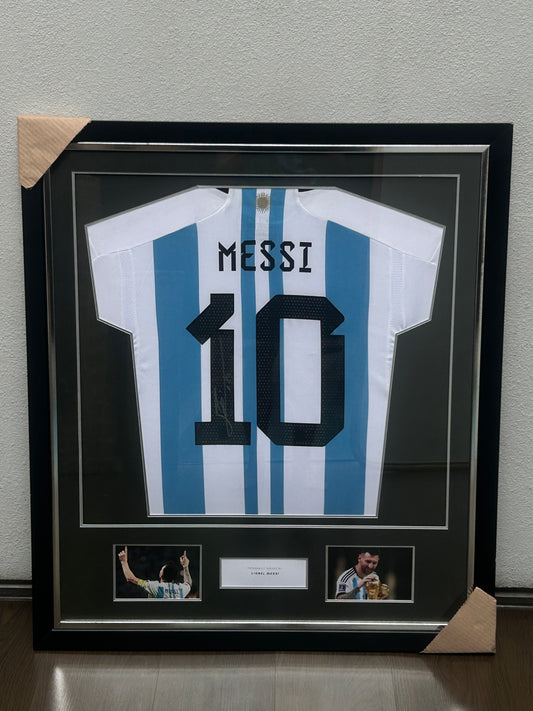 LIONEL MESSI ARGENTINA SIGNED JERSEY ICONS