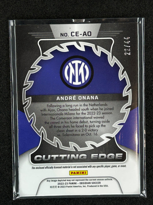 Andre Onana - 2022-23 PANINI CUTTING EDGE OBSIDIAN