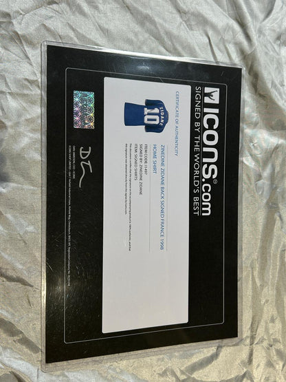 ZINEDINE ZIDANE BACK SIGNED FRANCE 1998 HOME SHIRT