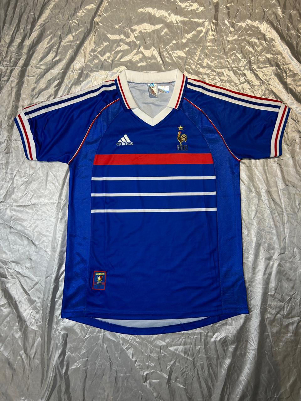 ZINEDINE ZIDANE BACK SIGNED FRANCE 1998 HOME SHIRT