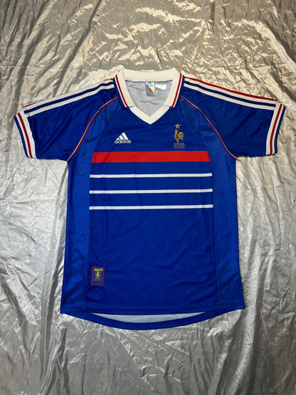 ZINEDINE ZIDANE BACK SIGNED FRANCE 1998 HOME SHIRT