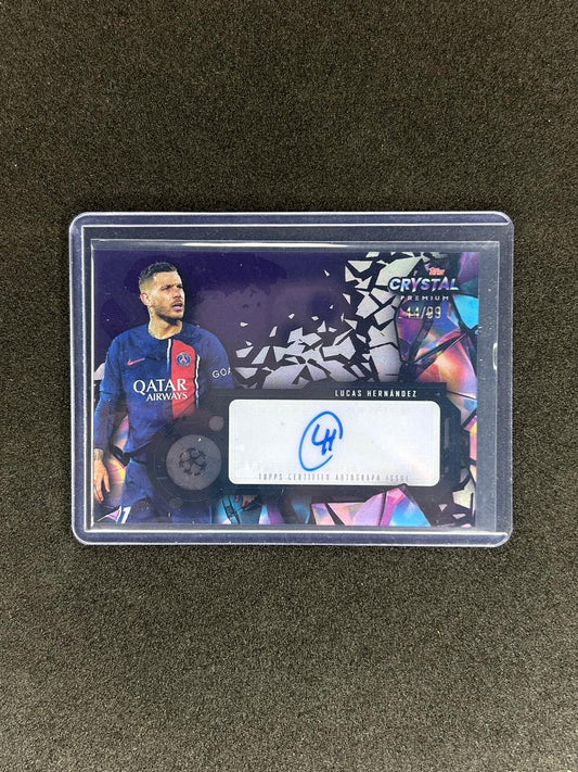 LUCAS HERNANDES - 2023-24 TOPPS CRYSTAL UCL PURPLE #CA-LH /99 AUTO