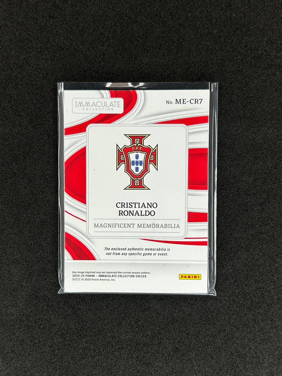 CRISTIANO RONALDO - 2024-25 PANINI IMMACULATE COLLECTION #ME-CR7 /25 PATCH