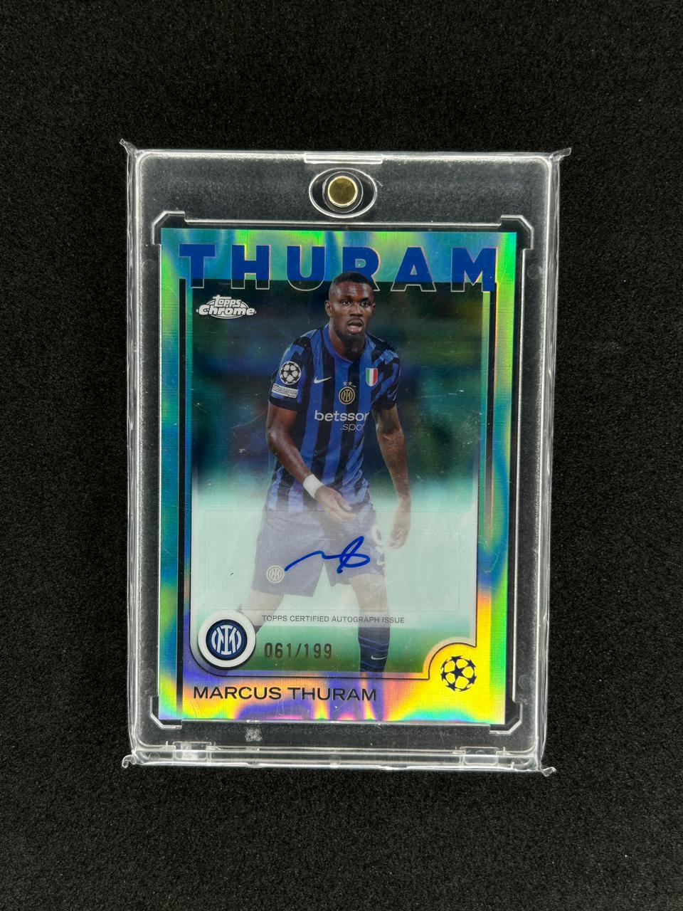 MARCUS THURAM - 2025 TOPPS CHROME UCL #CA-TR /199 AUTO