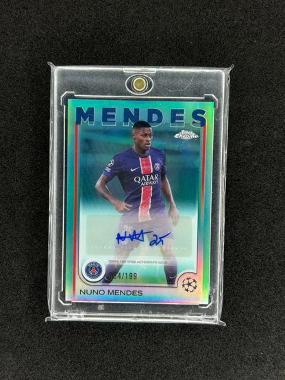 NUNO MENDES - 2025 TOPPS CHROME #CA-NU /199 AUTO
