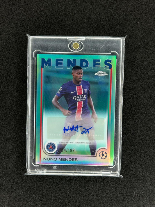 NUNO MENDES - 2025 TOPPS CHROME #CA-NU /199 AUTO