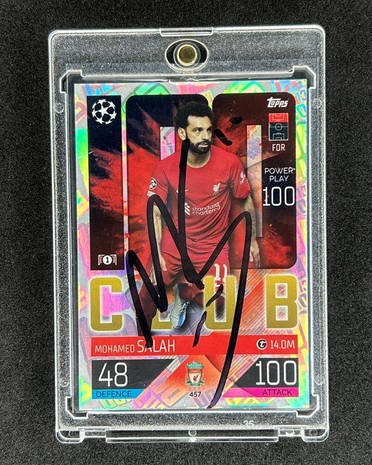 MOHAMED SALAH - TOPPS MATCH ATTAX AUTO ON CARD
