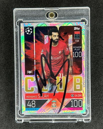 MOHAMED SALAH - TOPPS MATCH ATTAX AUTO ON CARD