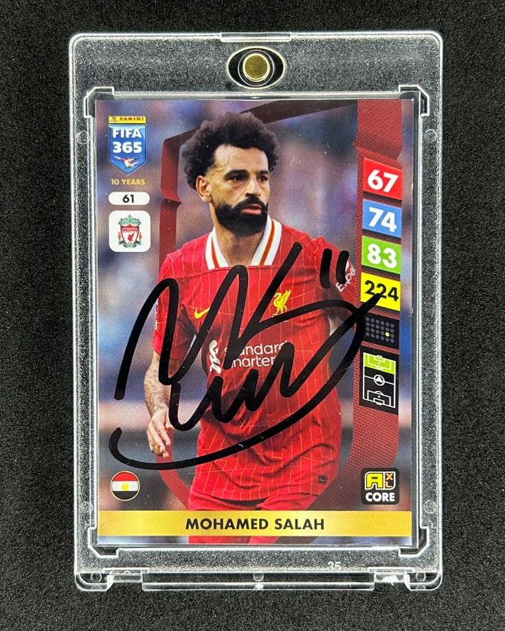 MOHAMED SALAH - PANINI FIFA 365 AUTO ON CARD