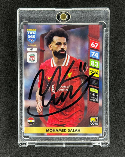 MOHAMED SALAH - PANINI FIFA 365 AUTO ON CARD