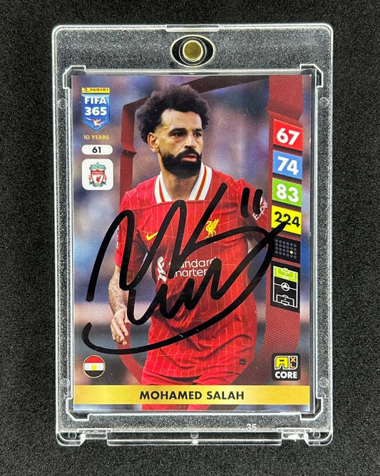 MOHAMED SALAH - PANINI FIFA 365 AUTO ON CARD