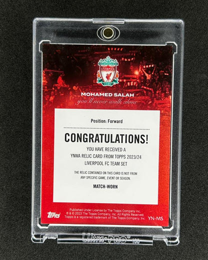MOHAMED SALAH - 2023 TOPPS YOU'LL NEVER WALK ALONE # YN-MS /250 PATCH