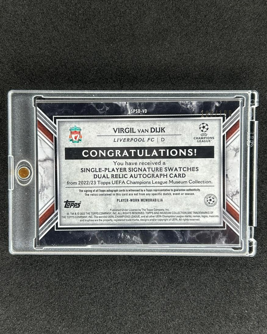 VIRGIL VAN DIJK - 2023 TOPPS UCL # SPSD-VD /199 PATCH AUTO