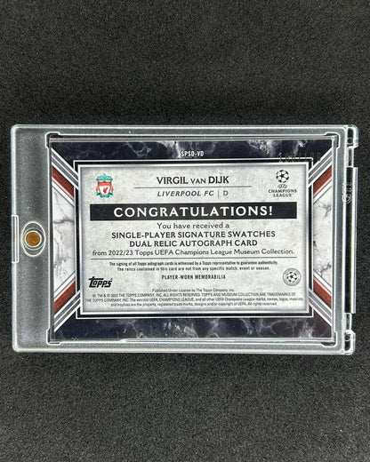 VIRGIL VAN DIJK - 2023 TOPPS UCL # SPSD-VD /199 PATCH AUTO
