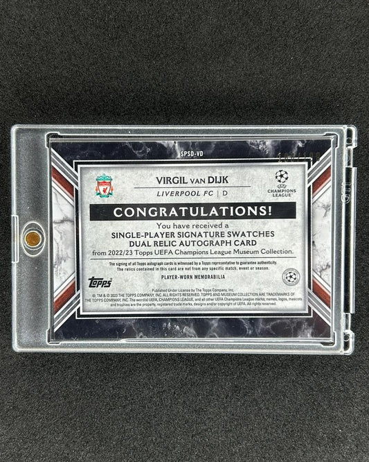 VIRGIL VAN DIJK - 2023 TOPPS UCL # SPSD-VD /199 PATCH AUTO