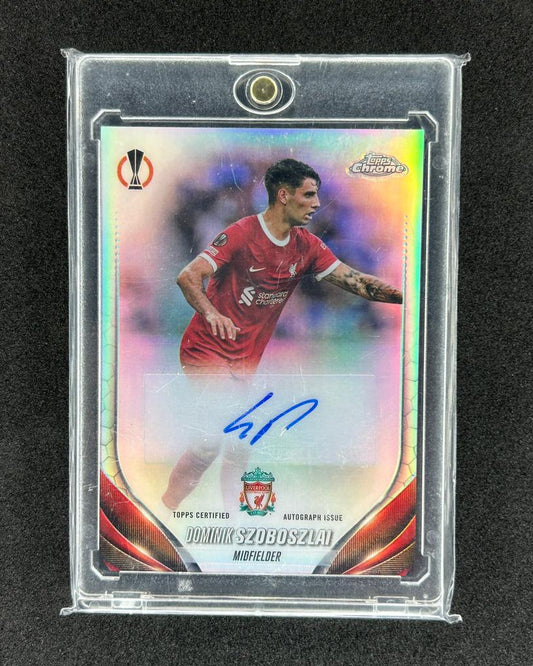 DOMINIK SZOBOSZLAI - 2024 TOPPS CHROME UEFA EUROPE LEAGUE #CA-DS AUTO