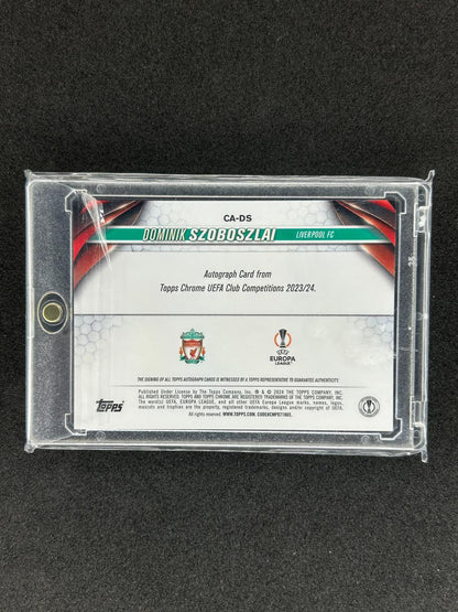 DOMINIK SZOBOSZLAI - 2024 TOPPS CHROME UEFA EUROPE LEAGUE #CA-DS AUTO