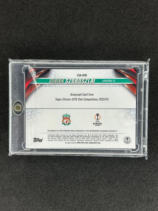DOMINIK SZOBOSZLAI - 2024 TOPPS CHROME UEFA EUROPE LEAGUE #CA-DS AUTO