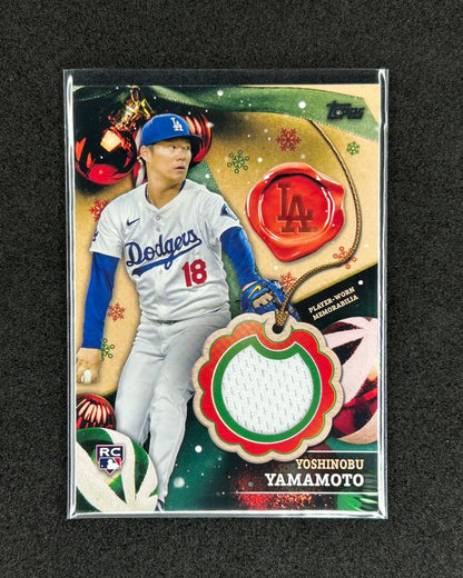 YOSHINOBU YAMAMOTO - 2024 TOPPS HOLIDAY MEGA RELIC CARD #RC-YY PATCH