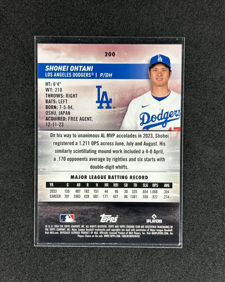 SHOHEI OHTANI - 2024 TOPPS STADIUM CLUB #200