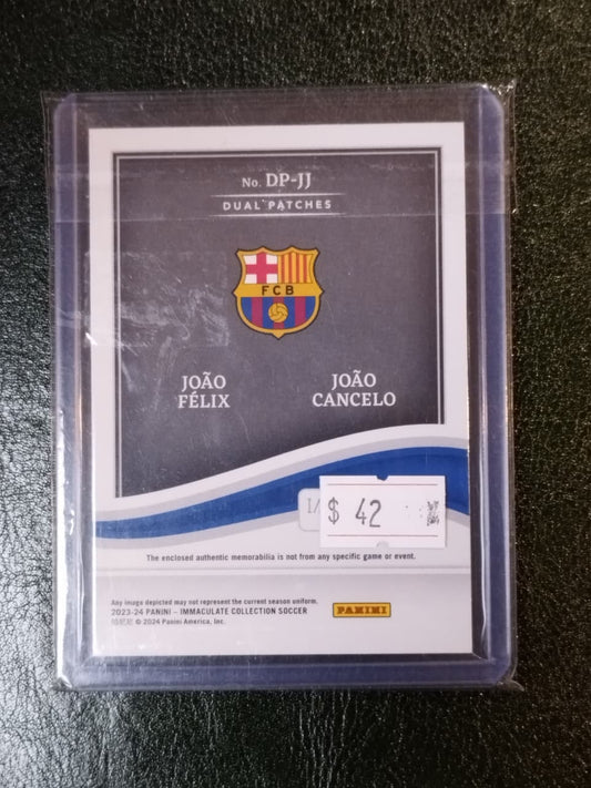 JOAO FELIX/JOAO CANCELIO - 2023-24 PANINI IMMACULATE COLLECTION DUAL PATCHES #DP-JJ /49