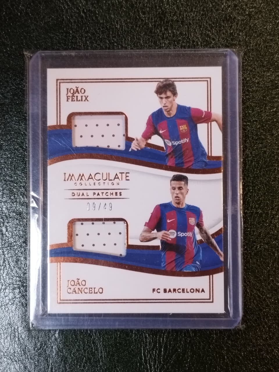 JOAO FELIX/JOAO CANCELIO - 2023-24 PANINI IMMACULATE COLLECTION DUAL PATCHES #DP-JJ /49