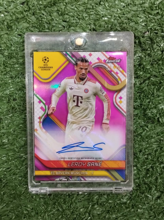 LEROY SANE- 2025 TOPPS FINEST PURPLE #BR-LS 33/75 AUTO