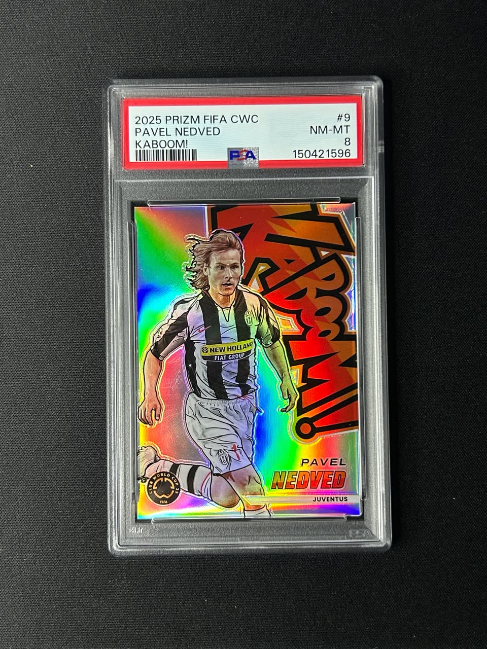 PAVEL NEDVED - 2025 Panini Prizm FIFA Club World Cup Kaboom! SP #9 Juventus PSA 8