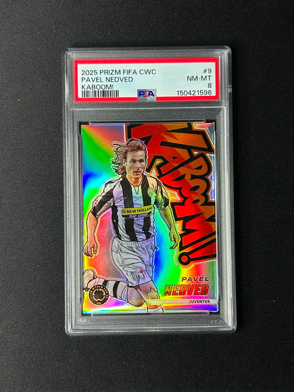PAVEL NEDVED - 2025 Panini Prizm FIFA Club World Cup Kaboom! SP #9 Juventus PSA 8