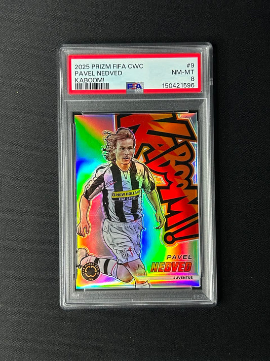 PAVEL NEDVED - 2025 Panini Prizm FIFA Club World Cup Kaboom! SP #9 Juventus PSA 8