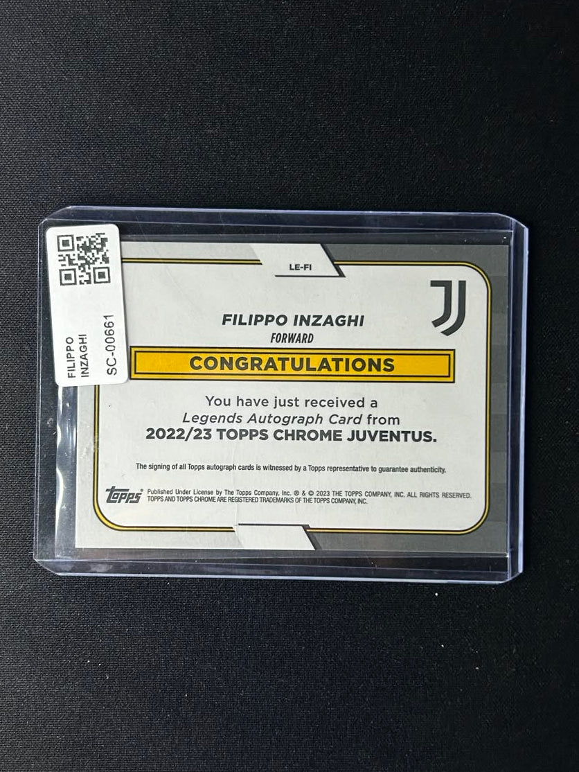 FILIPPO INZAGHI - 2022-23 Topps Chrome  Juventus Legends Orange Auto /25 #LE-FI