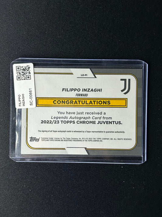 FILIPPO INZAGHI - 2022-23 Topps Chrome  Juventus Legends Orange Auto /25 #LE-FI