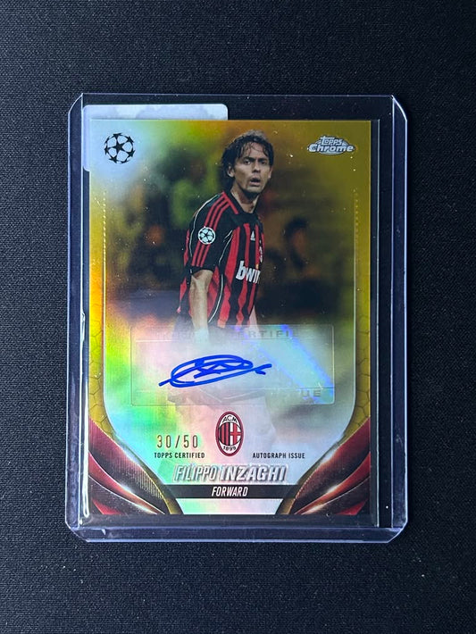 FILIPPO INZAGHI - 2023-24 Topps Chrome Merlin  Sorcerers Gold Refractor Auto #CA-FI /50