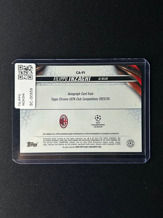 FILIPPO INZAGHI - 2023-24 Topps Chrome Merlin  Sorcerers Gold Refractor Auto #CA-FI /50
