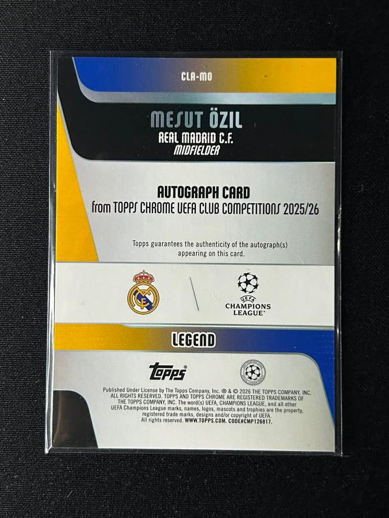 MESUT OZIL - 2025-26 Topps Chrome UEFA Club Competition Orange Lava #CLA-MO /25 Auto