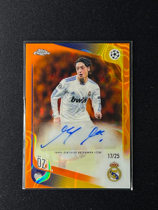 MESUT OZIL - 2025-26 Topps Chrome UEFA Club Competition Orange Lava #CLA-MO /25 Auto